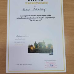 Laureaci w Ogólnopolskim Konkursie Języka Angielskiego Forget-Me-NotLaureaci