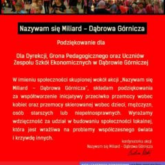 I kolejne podziękowania dla naszych uczniów. Brawo Wy!!!
