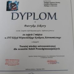 Uczniowie Ekonomika znów wśród najlepszych !!!!