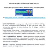 DODATKOWE INFORMACJE DLA KANDYDATÓW DO KLAS PIERWSZYCH
