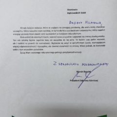 List Prezydenta Miasta Dąbrowa Górnicza