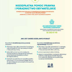 NIEODPŁATNA POMOC PRAWNA I PORADNICTWO OBYWATELSKIE