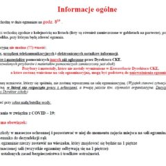 Informacje dot. egzaminu poprawkowego – maturalnego