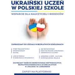 Ukraiński uczeń w szkole – wsparcie