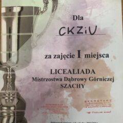 Nasz drużyna szachowa zdobyła mistrzostwo Dąbrowy Górniczej !!!